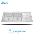 High Quality Countertops Used Stainless Steel Hand Wash Kitchen Sinks Basins With Drain Board For Sale